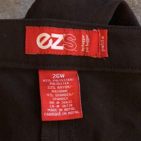 HAGGAR petite brown dress pants size 26W - Picture 3 of 4